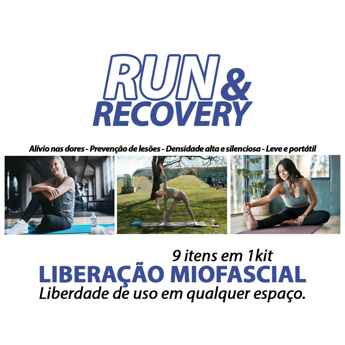 Kit de Liberação Miofascial Run Recovery Arktus 