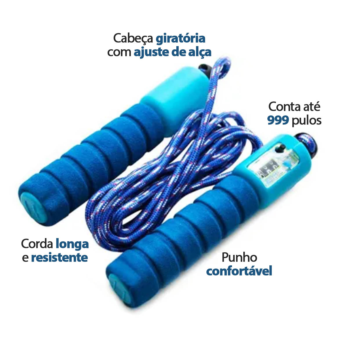 Corda de Pular com Contador de Giro 2,60M