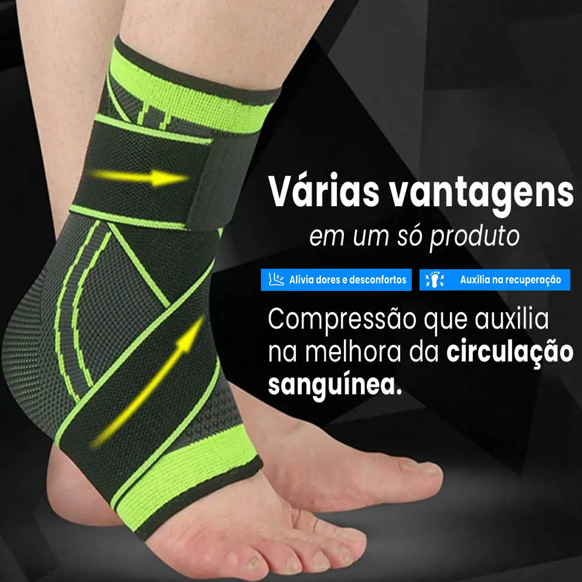 Tornozeleira Elástica com Cinta Cruzada