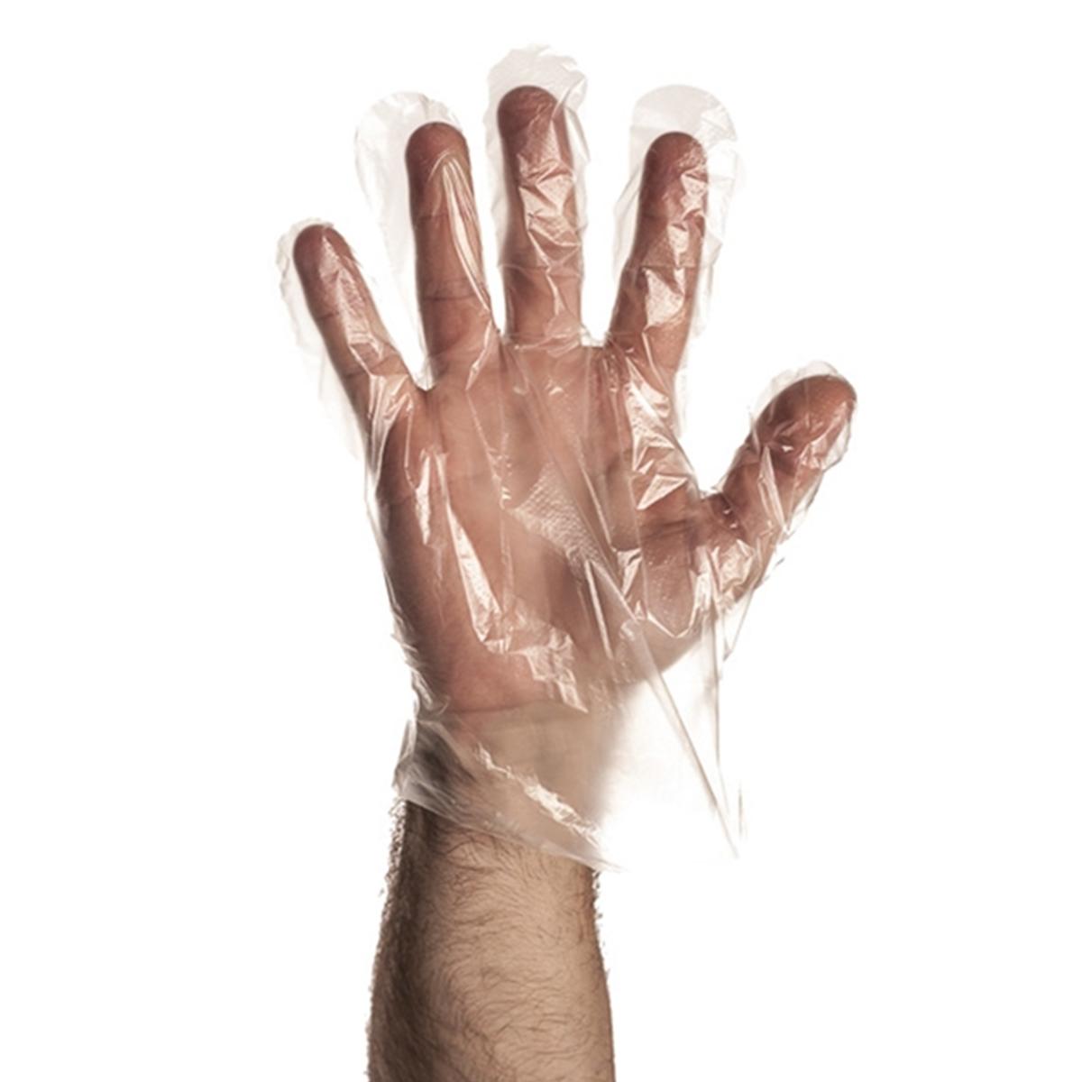 Luva Plástica Descartável Luplast Transparente Individual Esteril 1000un