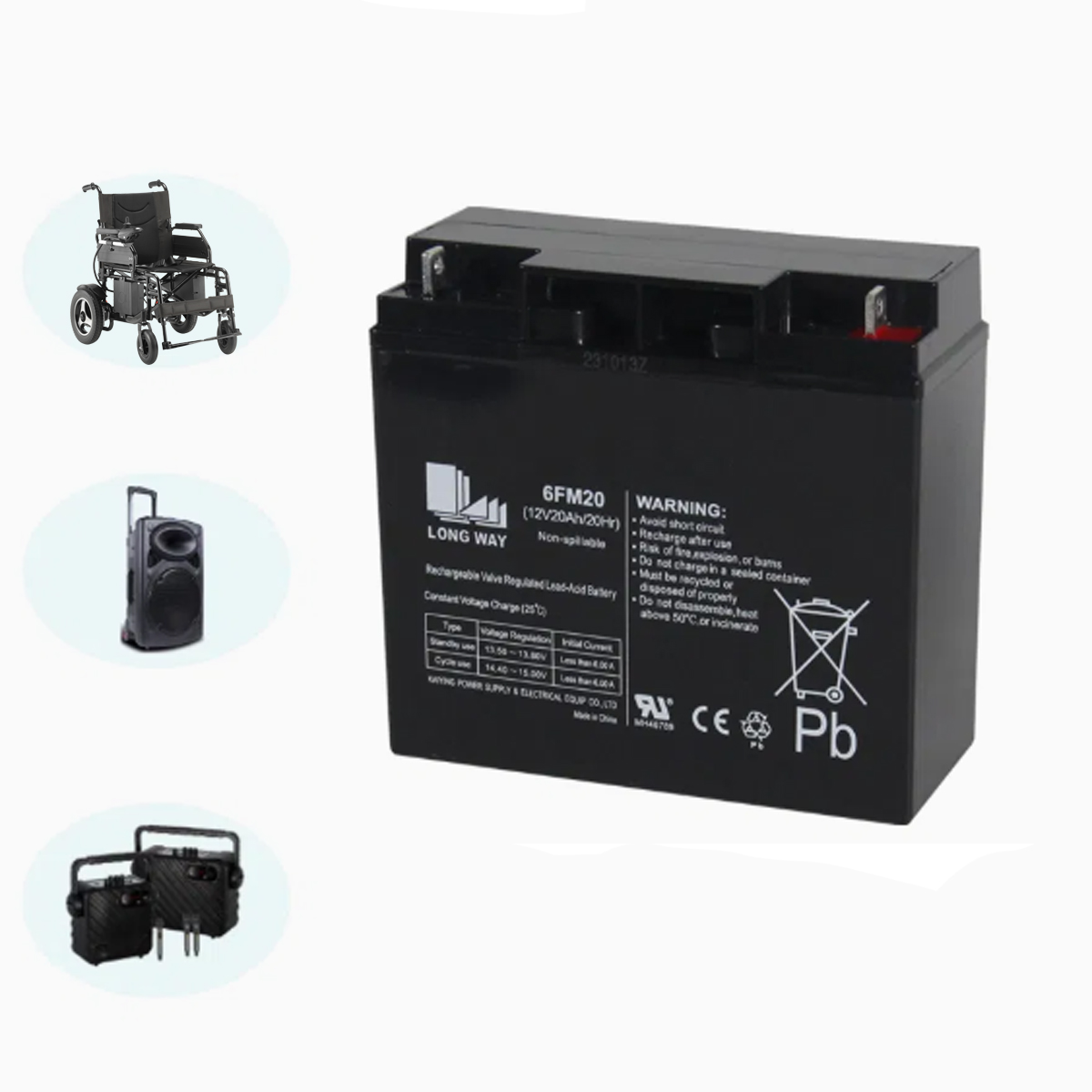 Bateria Chumbo Ácido 12V 20AH 6FM20 D800 Dellamed