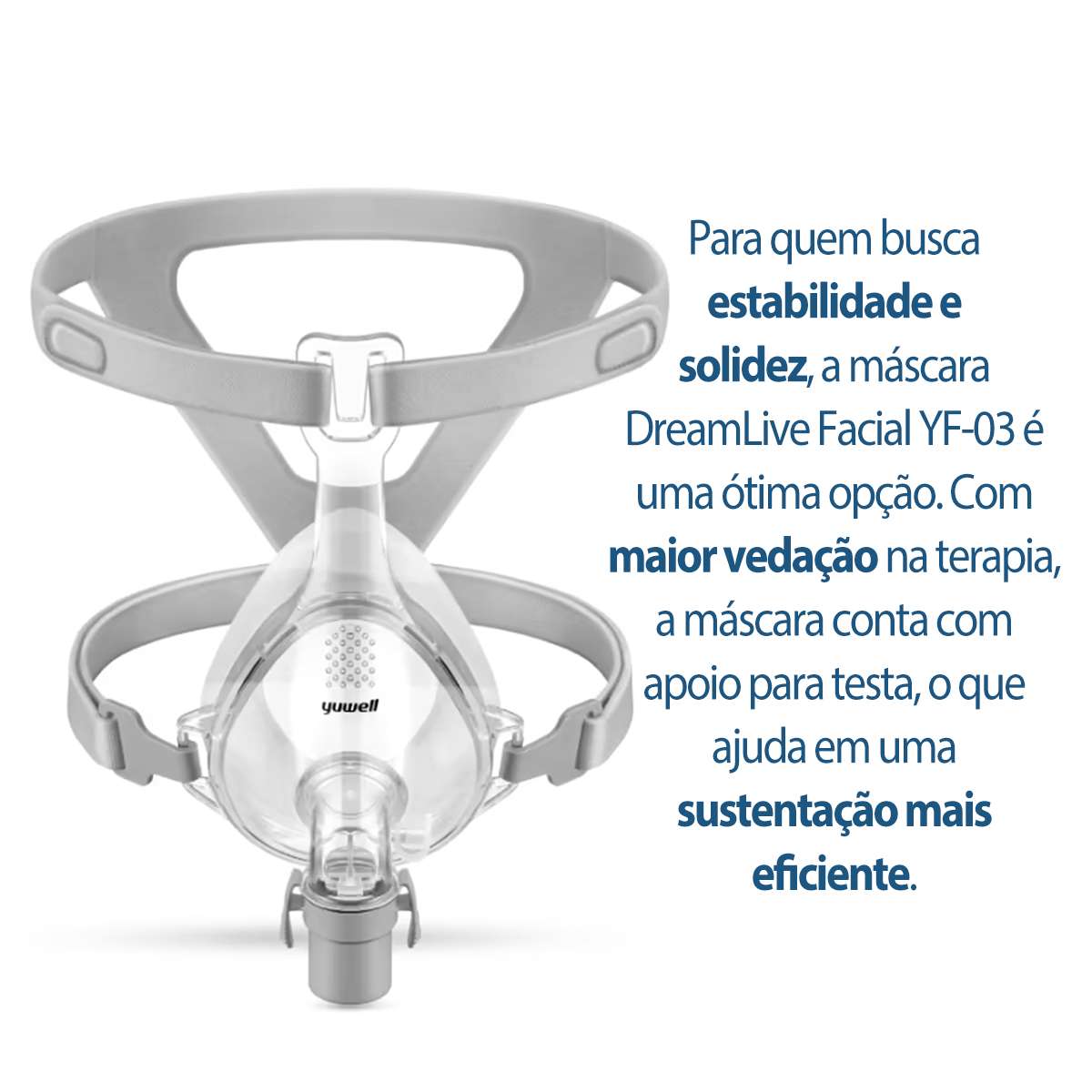 Máscara Facial com Apoio de Testa P/M/G DreamLive YF-03 Yuwell