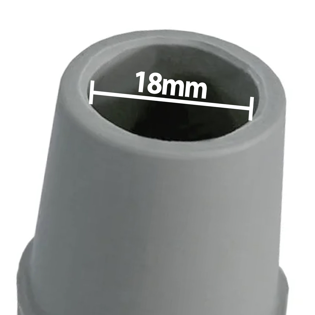Ponteira para Bengala 5/8 Cinza 18mm Sequencial 