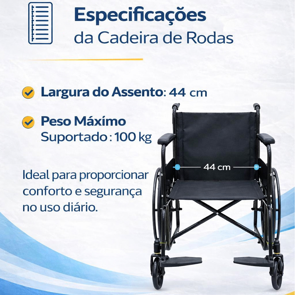 Cadeira de Rodas Dobrável S90 Supermedy