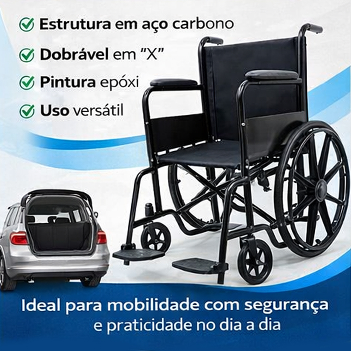 Cadeira de Rodas Dobrável S90 Supermedy