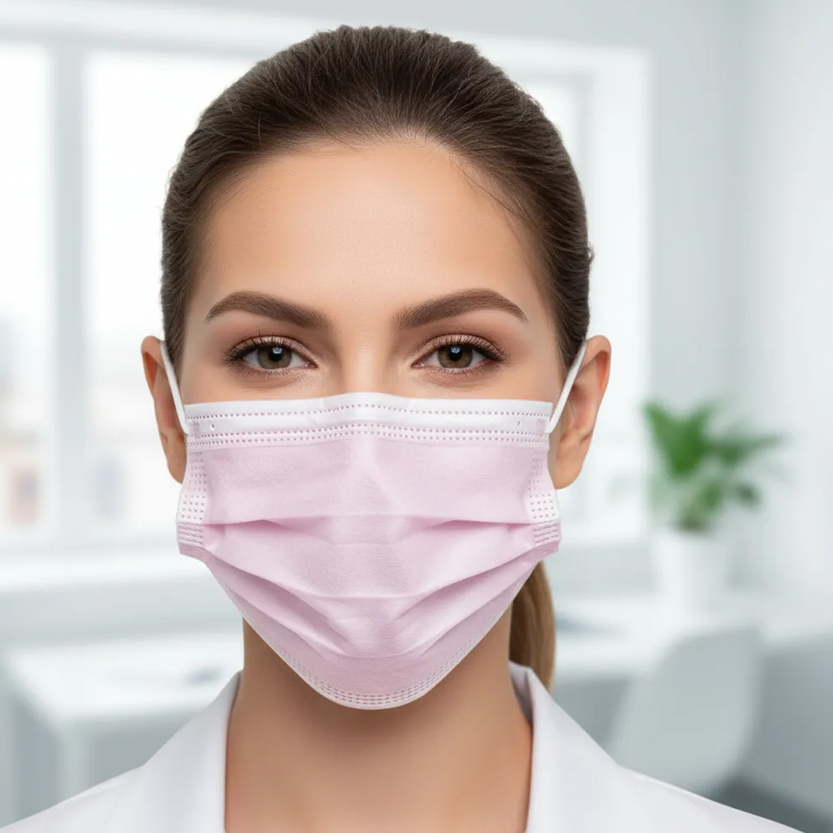 Máscara Descartável Tripla com Elástico Medix Rosa 50UN