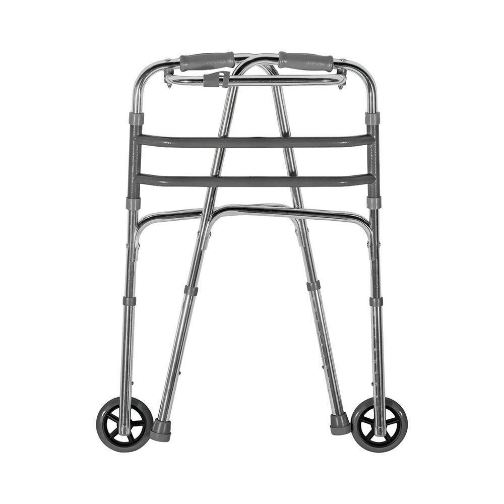 Andador Fixo Com Rodas Mercur Alumínio