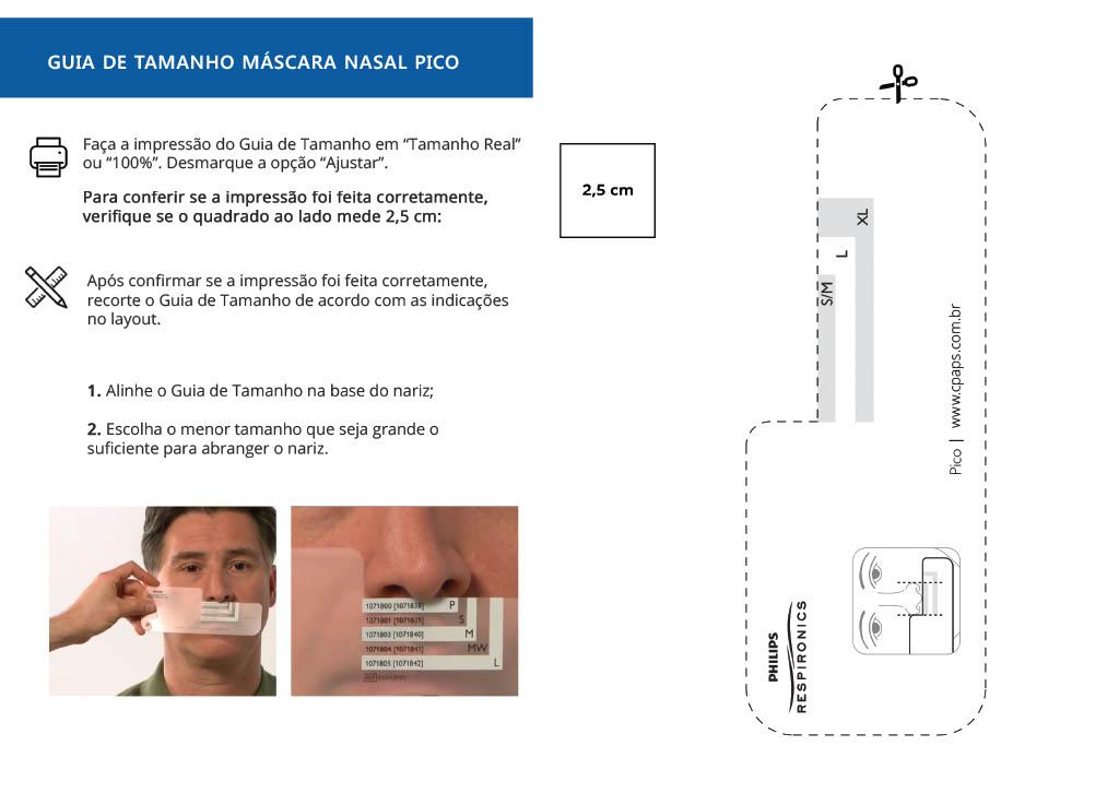 Máscara Nasal Pico com Apoio de Cabeça CPAP Philips