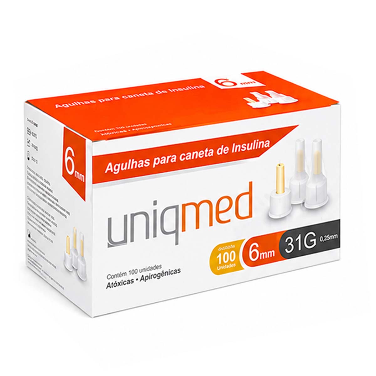 Agulha Hipodérmica Caneta Insulina Uniqmed
