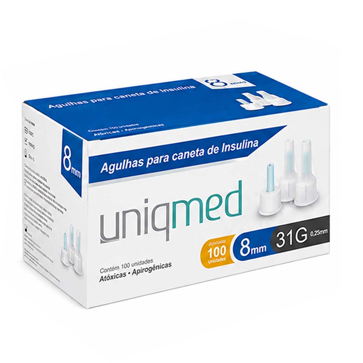 Agulha Hipodérmica Caneta Insulina Uniqmed