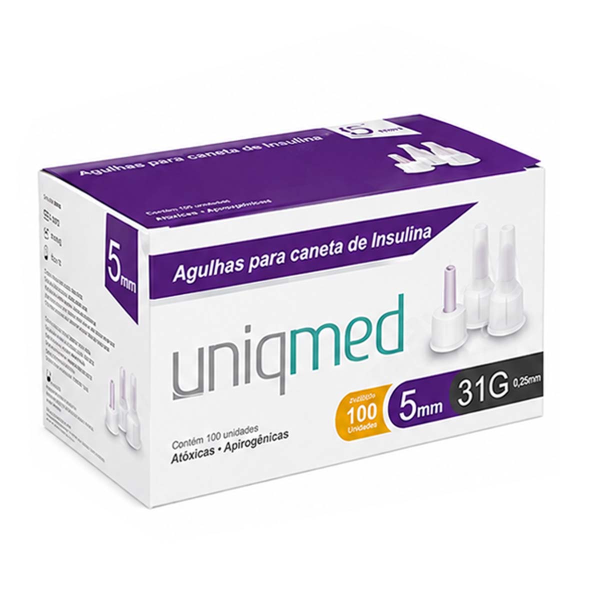 Agulha Hipodérmica Caneta Insulina Uniqmed