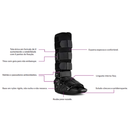 Bota Ortopedica Imobilizadora Hidrolight Comfort Longa
