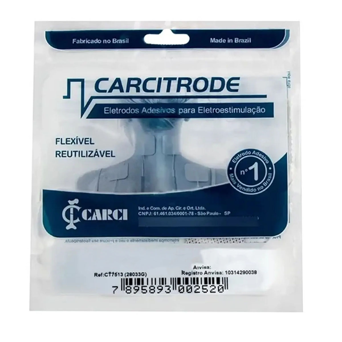 Eletrodo Autoadesivo para Eletroestimulação Carci