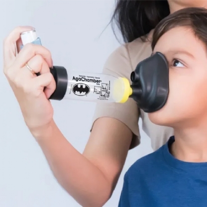 Espaçador Para Aerossolterapia Agachamber Adulto Infantil Cofrinho